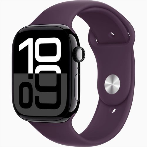 Apple Watch Series 10 Gps 46Mm Aluminio Negro Sport Band Ciruela S/M