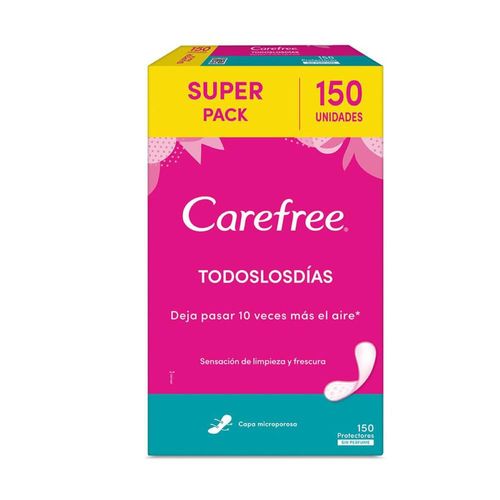 Protectores CAREFREE todos los días (150  und)