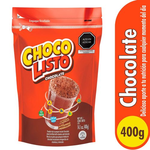 Bebida achocolatada CHOCOLISTO En polvo (400  gr)