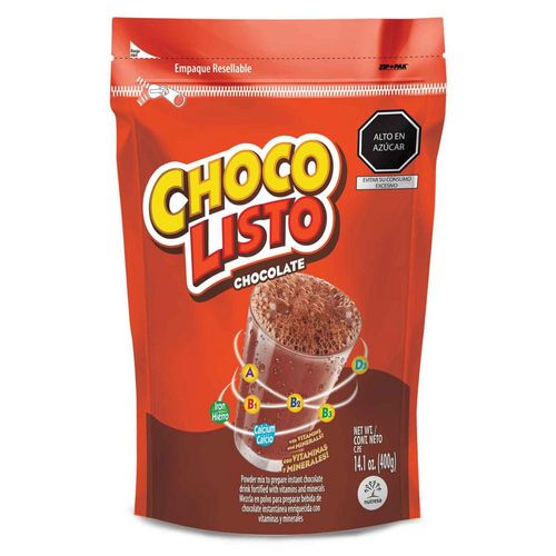 Bebida achocolatada CHOCOLISTO En polvo (400  gr)