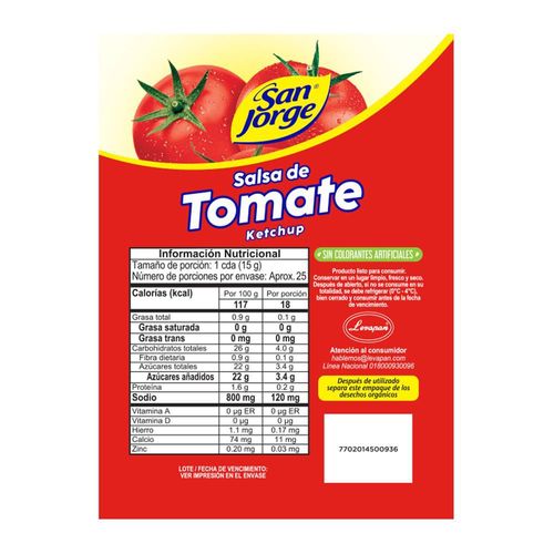 Salsa SAN JORGE Tomate (380  gr)