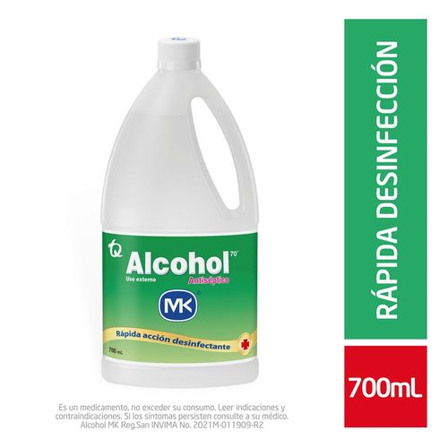 Antiséptico ALCOHOL MK rápida acción desinfectante (700  ml)