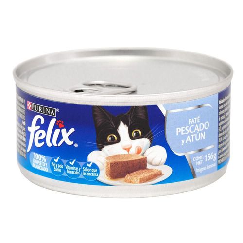 Pate Pescado Y Atún Para Gatos FELIX 156  gr