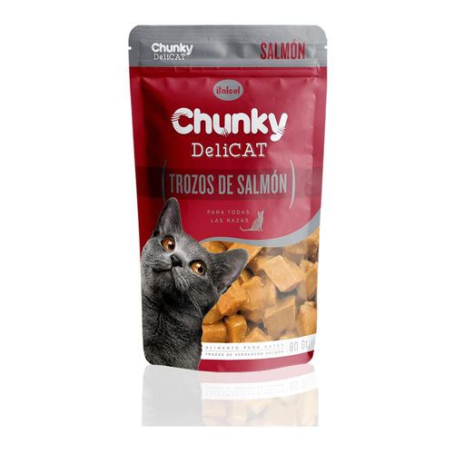 Alimento Húmedo Para Gatos Trozos De Salmón CHUNKY 80  gr