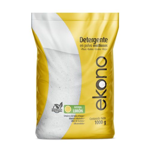 Detergente en polvo EKONO multiusos aroma limón (1000  gr)