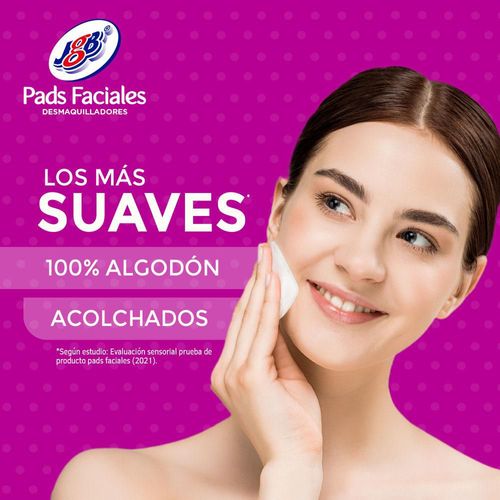 Pads Faciales J.G.B Cuadrados 100% Algodón (50  und)