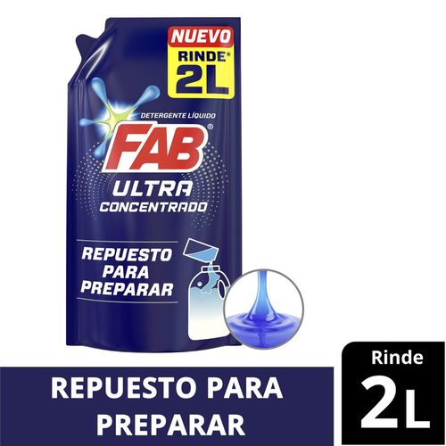 Detergente Líquido FAB Ultra Concentrado Repuesto (330  ml)