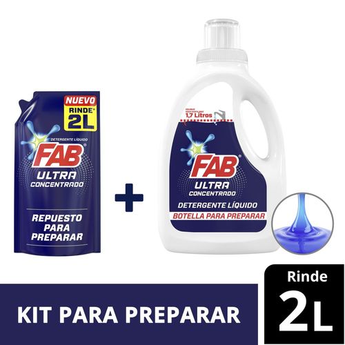 Detergente Líquido FAB Kit Ultra Concentrado (330  ml)