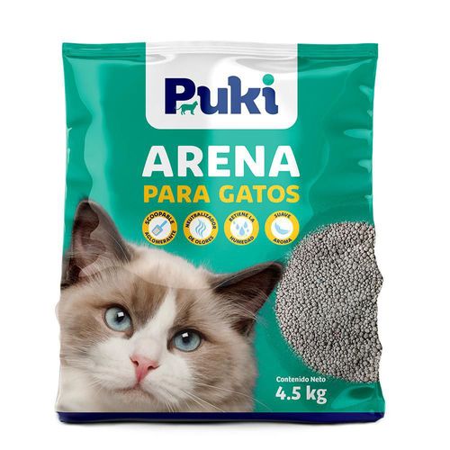 Arena para gatos PUKÍ retiene la humedad (4500  gr)