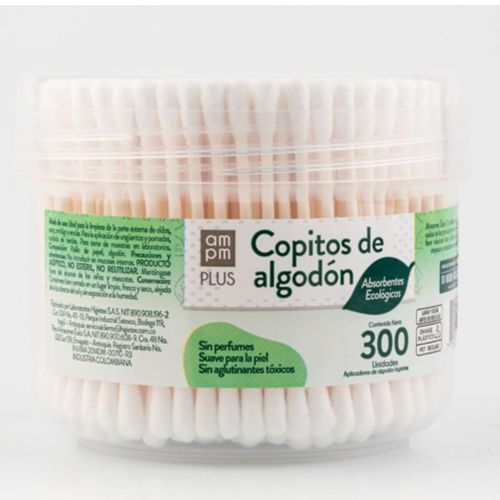 Copitos AMPM PLUS de algodón ecológicos (300  und)