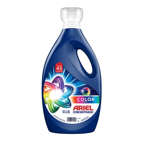 Detergente líquido ARIEL concentrado revitacolor (2800  ml)