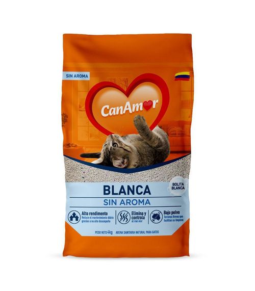 Arena CAN AMOR blanca sin aroma (4000  gr)