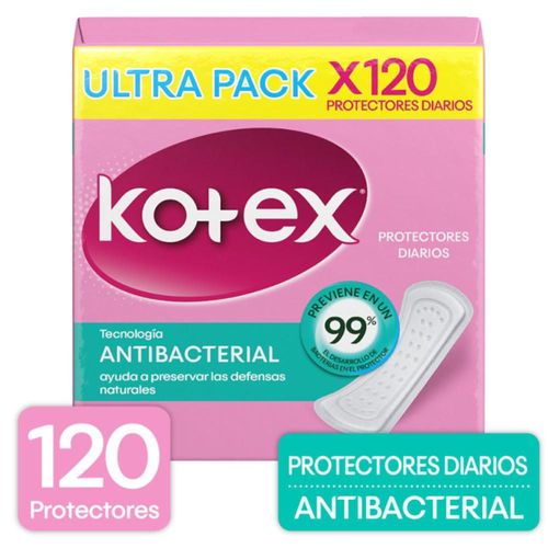 Protectores diarios KOTEX Antibacterial (120  und)