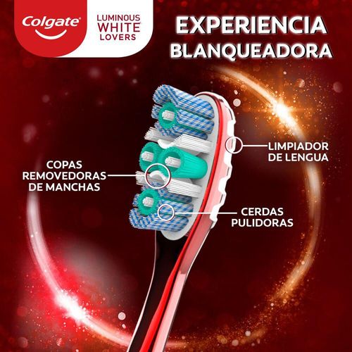 Cepillo de dientes COLGATE blanqueador luminous café y vino (2  und)