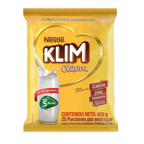 Leche en polvo KLIM clásica bolsa (600  gr)