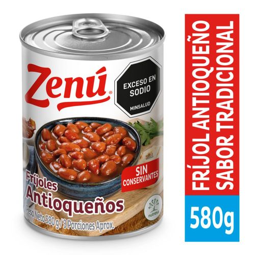 FRIJOL ANTIOQUENO ZENU 580  gr