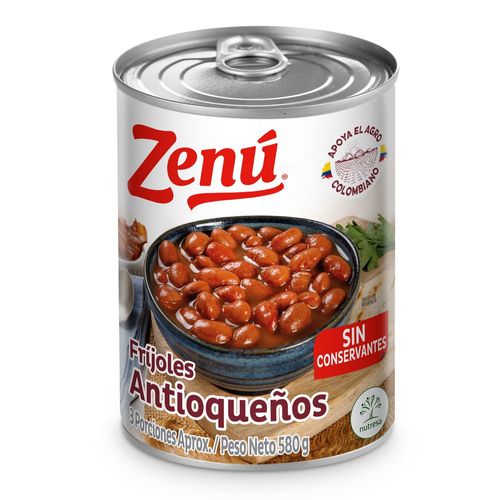 FRIJOL ANTIOQUENO ZENU 580  gr