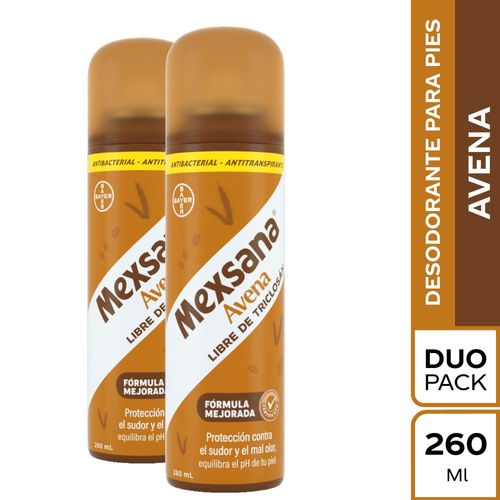 Talco En Spray MEXSANA Dúo Pack Avena Oferta (520  ml)