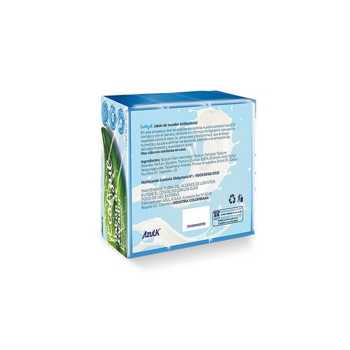 Jabón de tocador AZULK ecoazul antibacterial x3und (315  gr)