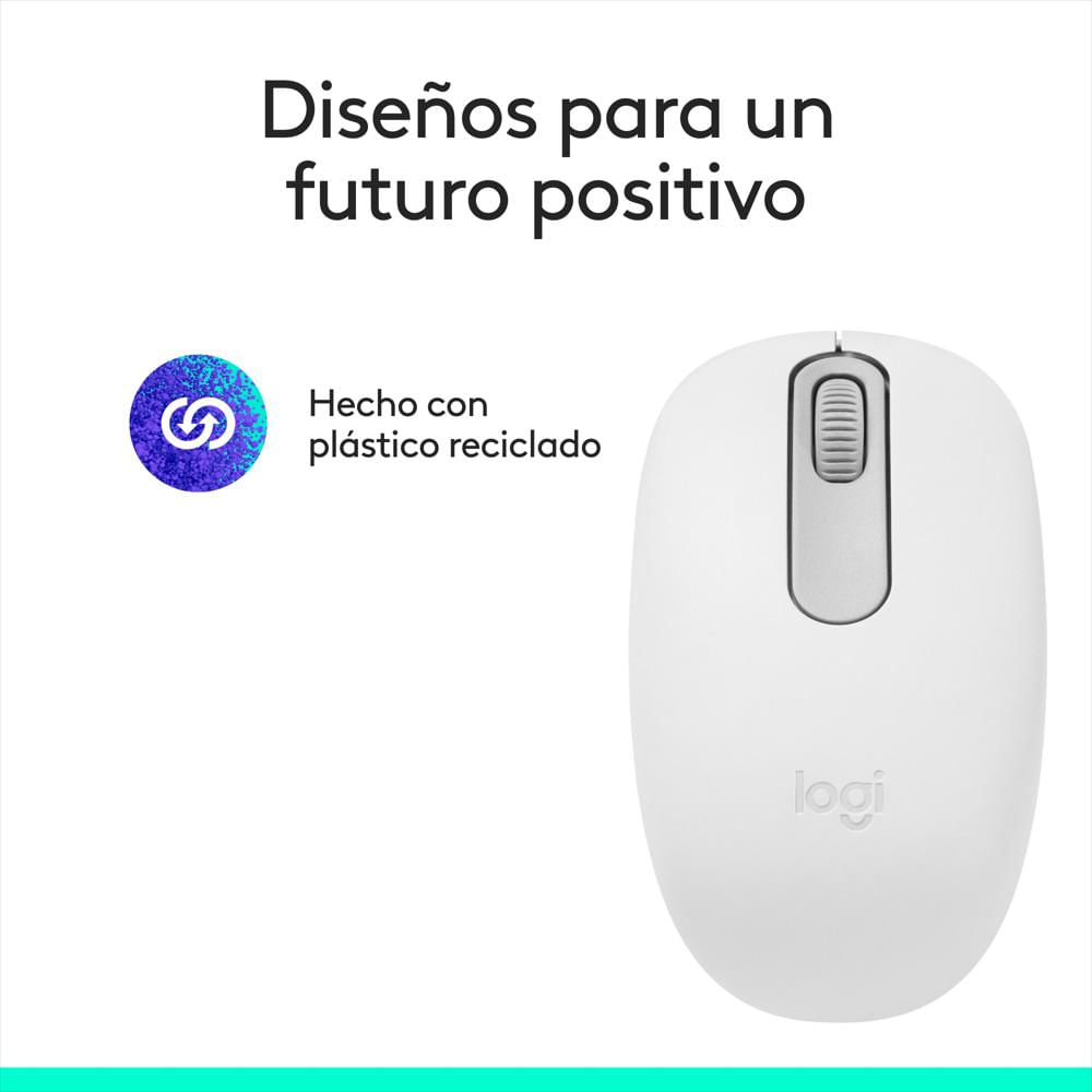 Mouse Bluetooth Inalámbrico Logitech M196 Blanco img #5