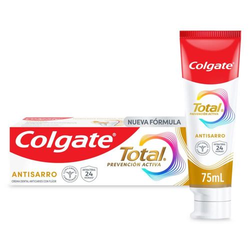 Crema dental  COLGATE Total anti sarro prevención activa (75  ml)