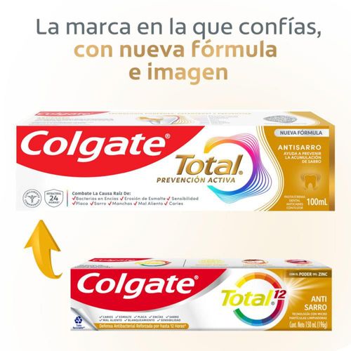 Crema dental  COLGATE Total anti sarro prevención activa (75  ml)