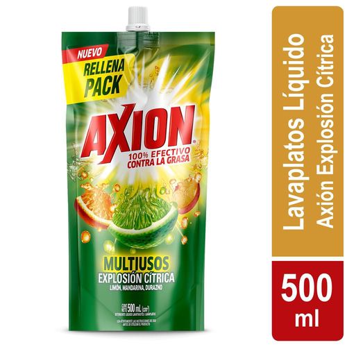 Lavaloza Líquido AXION Explosión Cítrica  Doypack (500  ml)