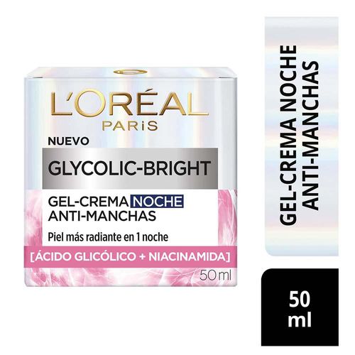 Crema Facial LOREAL PARIS Glycolic Bright Night (50  ml)