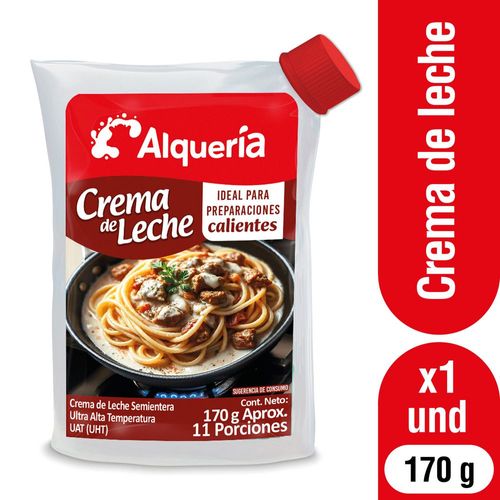 Crema de leche ALQUERIA ideal para preparaciones calientes (170  gr)