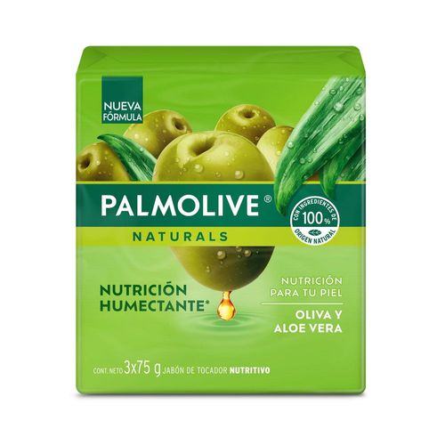 Jabón  PALMOLIVE nutrición humectante oliva y aloe (225  gr)