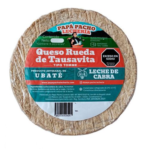 Queso de cabra PAPÁ PACHO LECHERÍA Tipo tomme porcionado en tienda