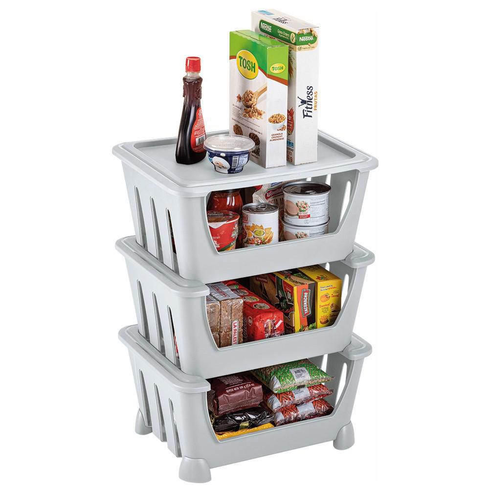 Canasta Apilable 3 Niv Gris RIMAX 12374 img #1