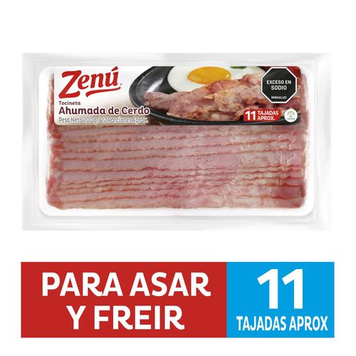 Tocineta ZENU ahumada de cerdo (200  gr)