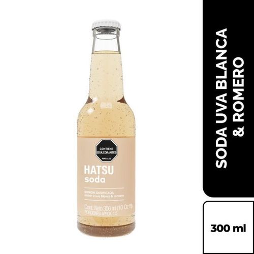 Soda HATSU uva blanca y romero (300  ml)