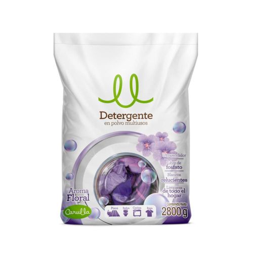Detergente en polvo CARULLA multiusos aroma floral (2800  gr)
