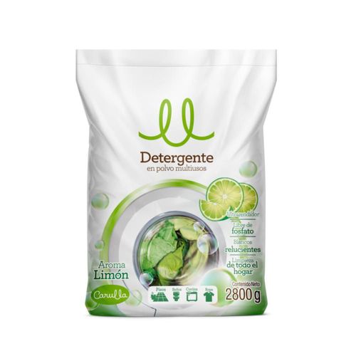 Detergente en polvo CARULLA multiusos aroma limón (2800  gr)
