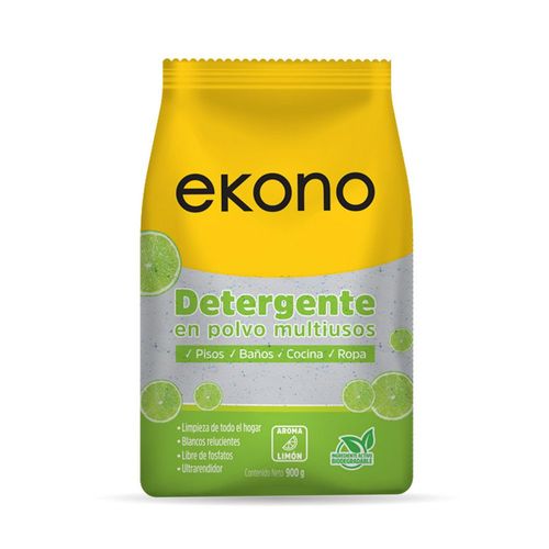 Detergente en polvo EKONO multiusos aroma limón (900  gr)