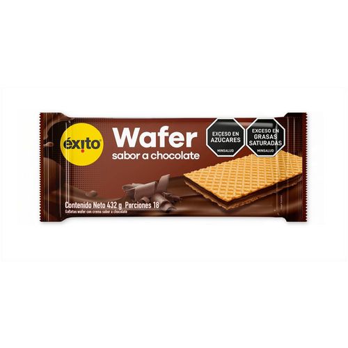 Galletas EXITO MARCA PROPIA wafer sabor a chocolate (432  gr)
