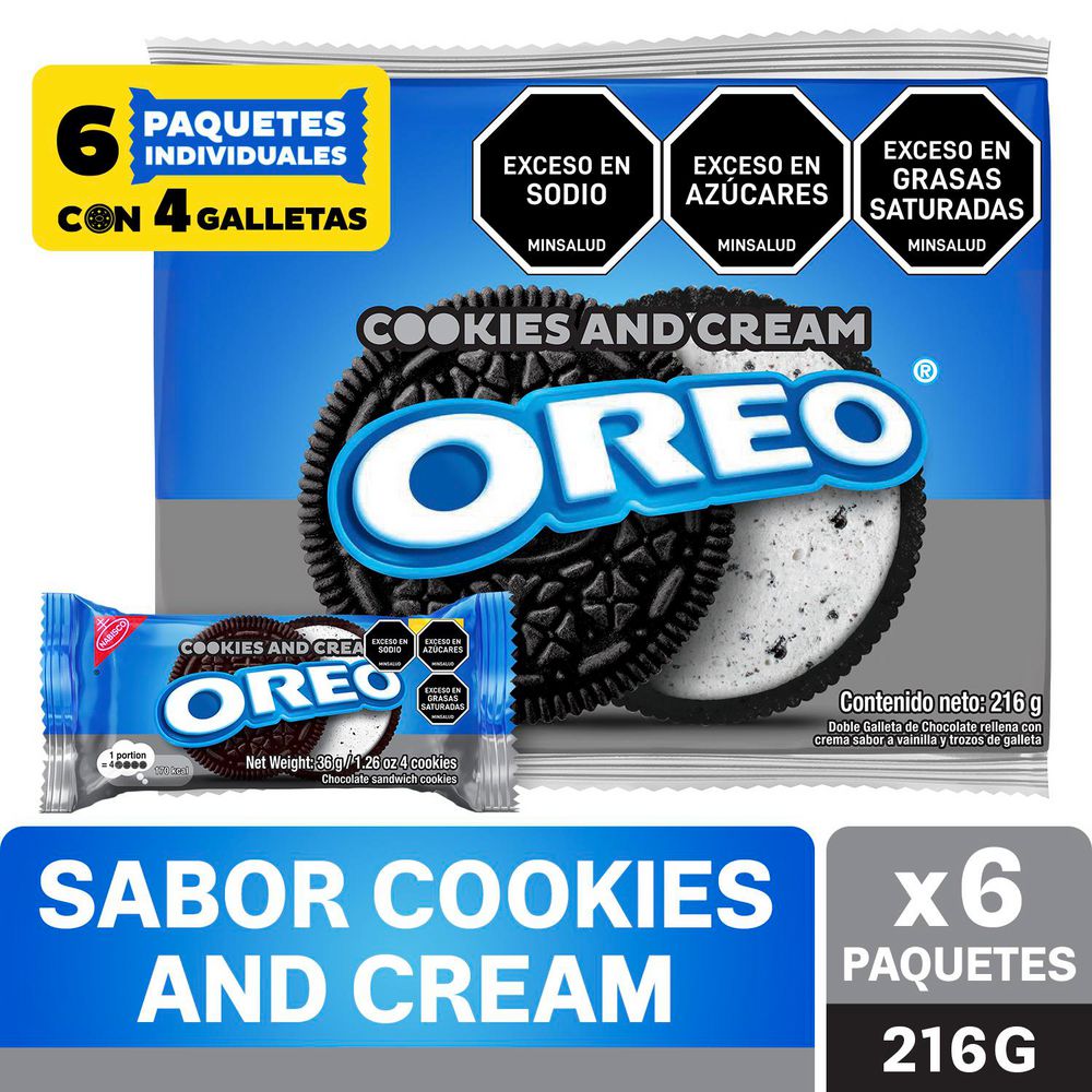 Galletas OREO cookies & cream x6und (216  gr) img #1