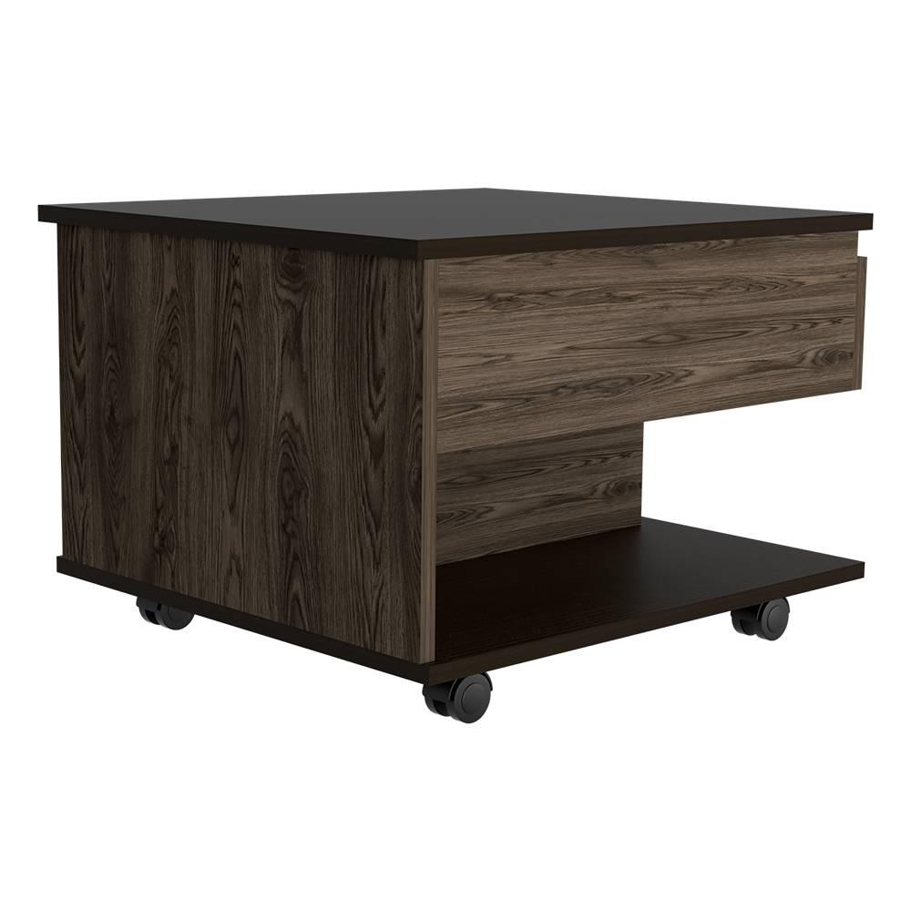 Mesa Funcional Coñac Y Wengue 84 Cm Transformable img #2