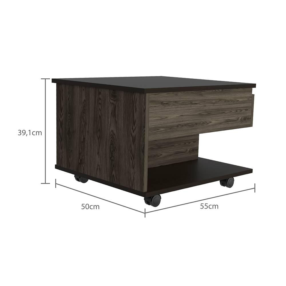 Mesa Funcional Coñac Y Wengue 84 Cm Transformable img #5