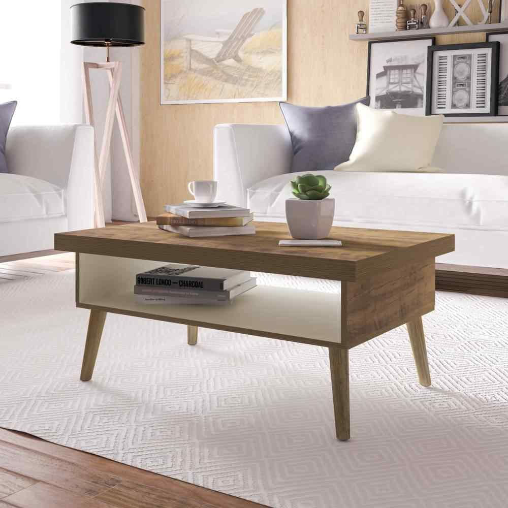 Mesa Lucca Pino Y Blanco 91 Cm Rectangular img #2