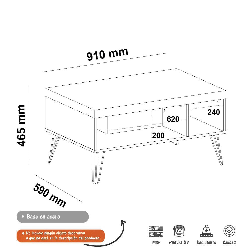 Mesa Centro Liberty Negro img #3