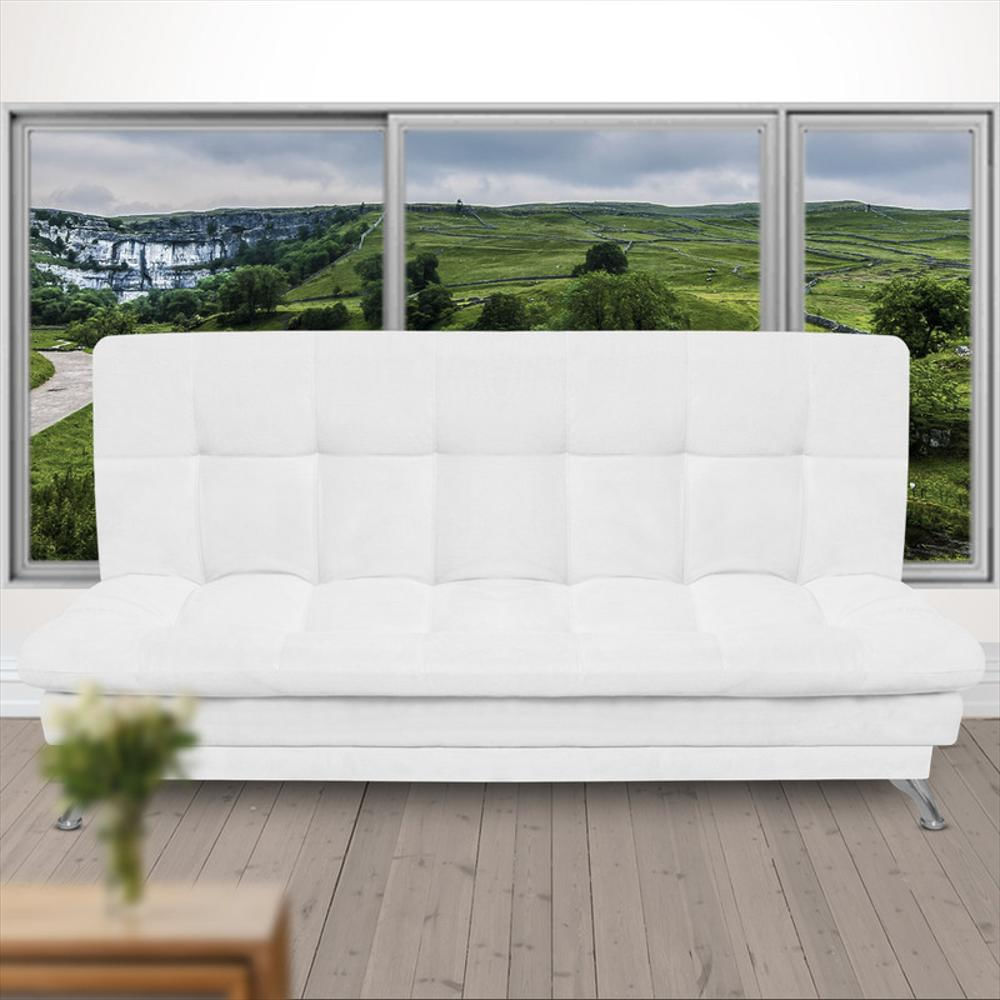 Sofá Clic Clac Multifuncional Magic Class Microfibra Blanco img #1