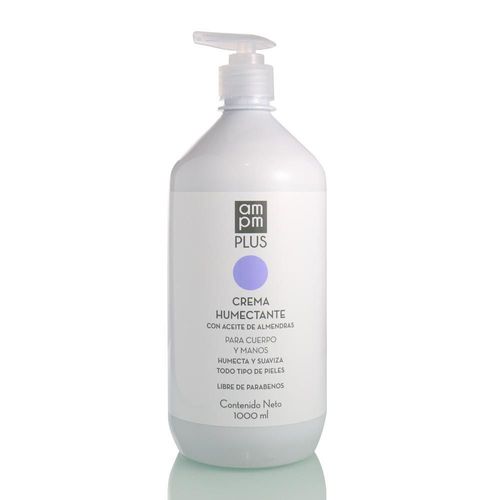 Crema corporal AMPM PLUS humectante con aceite de almendras (1000  ml)
