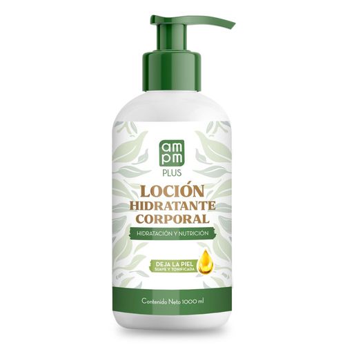 Loción corporal AMPM PLUS hidratante piel suave y tonificada (1000  ml)