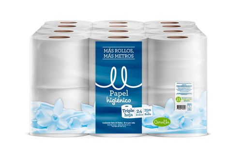 Papel higiénico CARULLA triple hoja (840  mts)