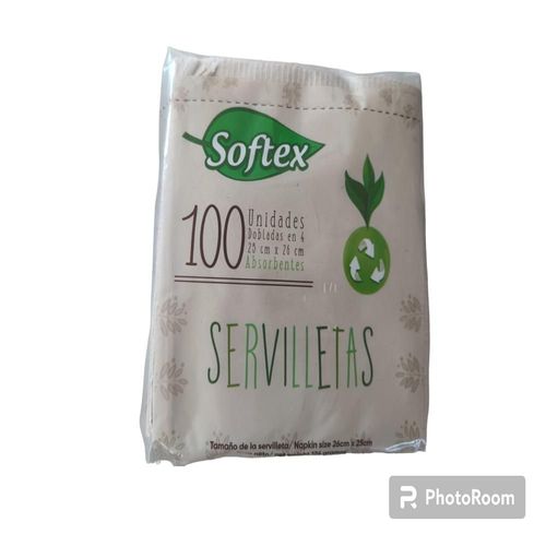 Servilletas SOFTEX natural (100  und)