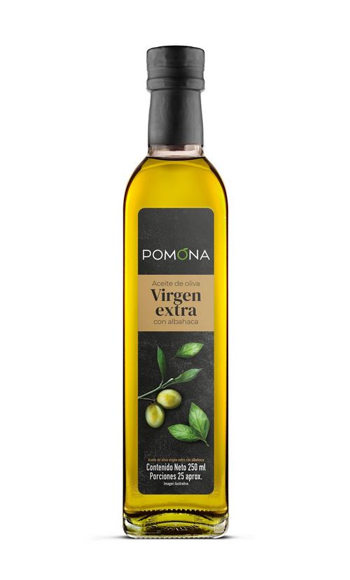 Aceite de oliva Pomona extra virgen con albahaca (250  ml)