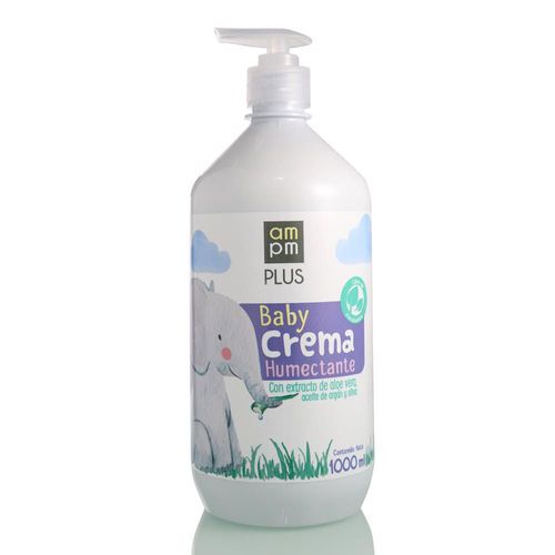 Crema corporal AMPM PLUS baby humectante con aloe vera (1000  ml)